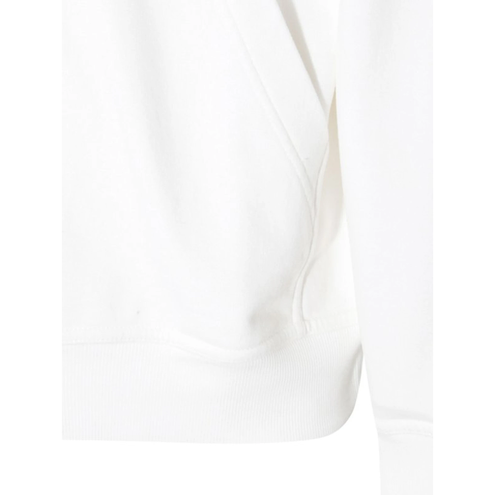 سويت شيرت قطني أبيض