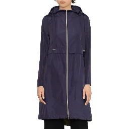 Blue Polyester Coat
