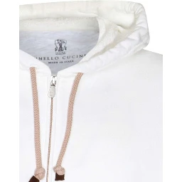 سويت شيرت قطني أبيض