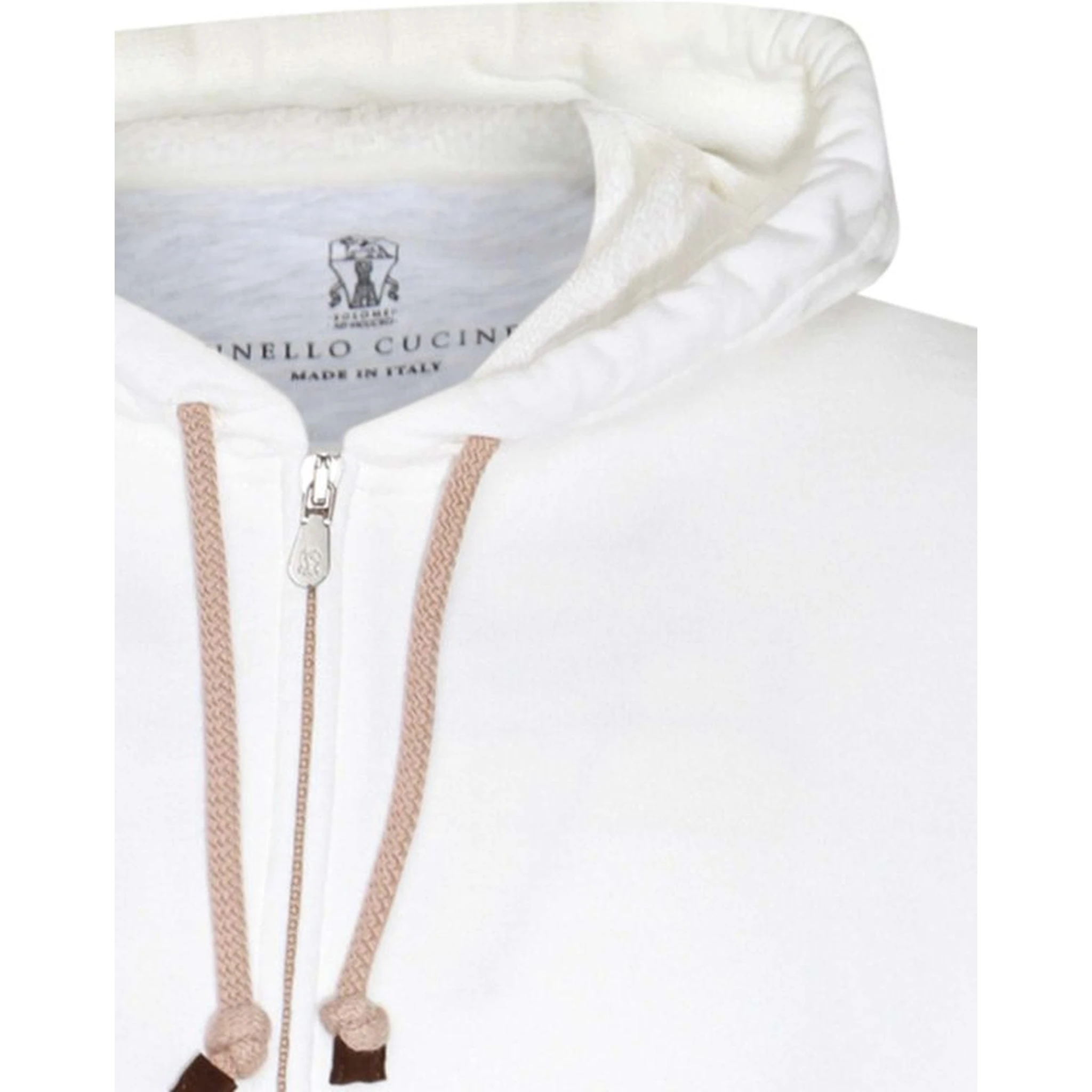 سويت شيرت قطني أبيض