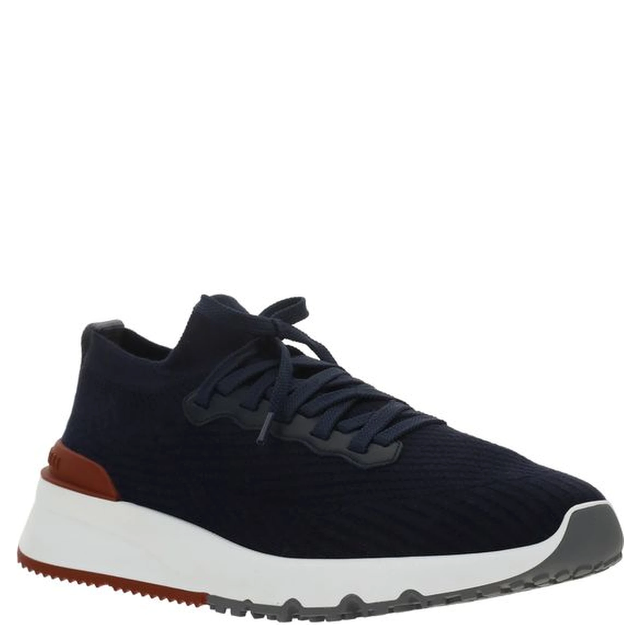 Blue Cotton Low Top Sneakers