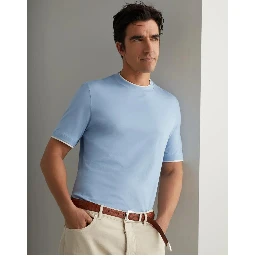 تيشيرت قطني ثنائي اللون