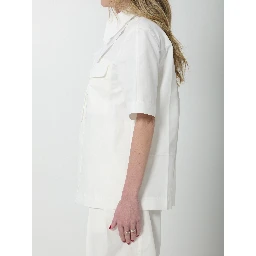 Compact cotton canvas shirt