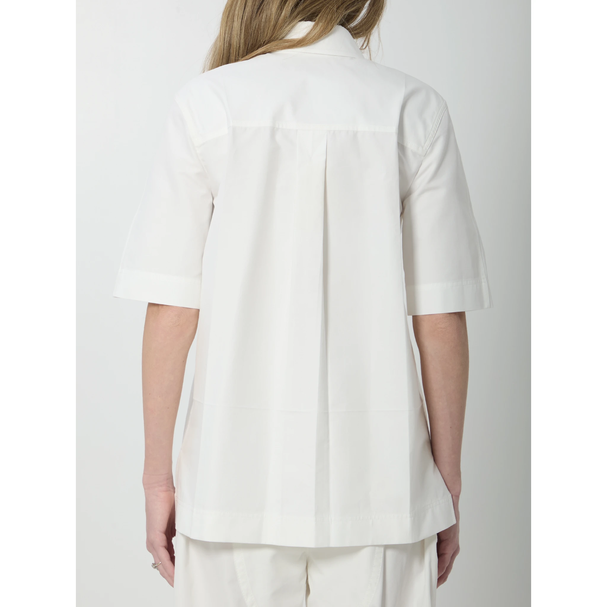 Compact cotton canvas shirt