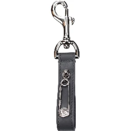Gray Leather Keychain