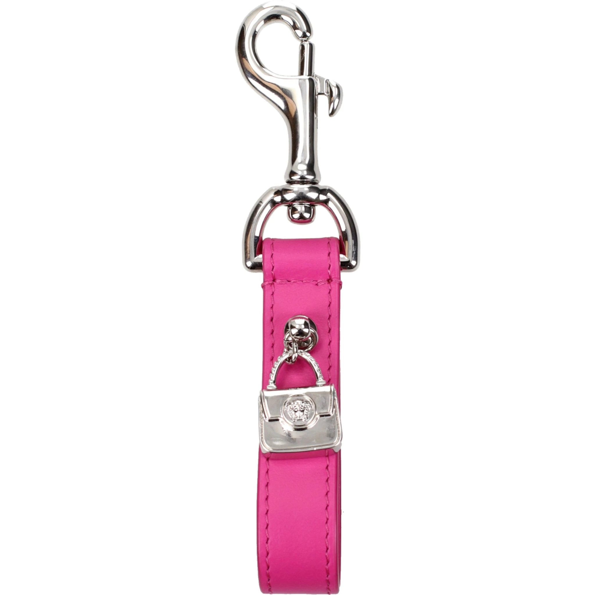 Pink Leather Keychain