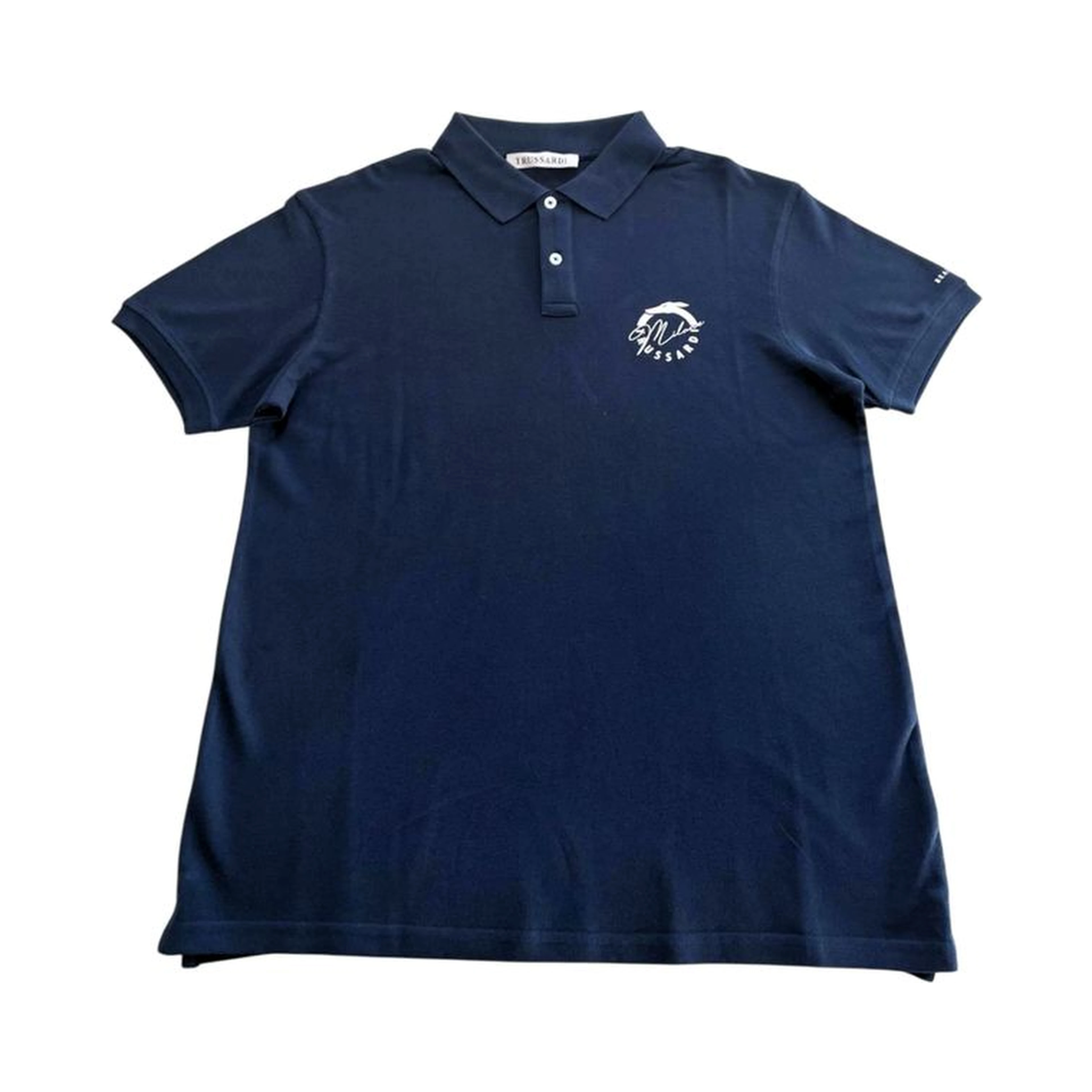 Blue Cotton Men's Polo Shirt