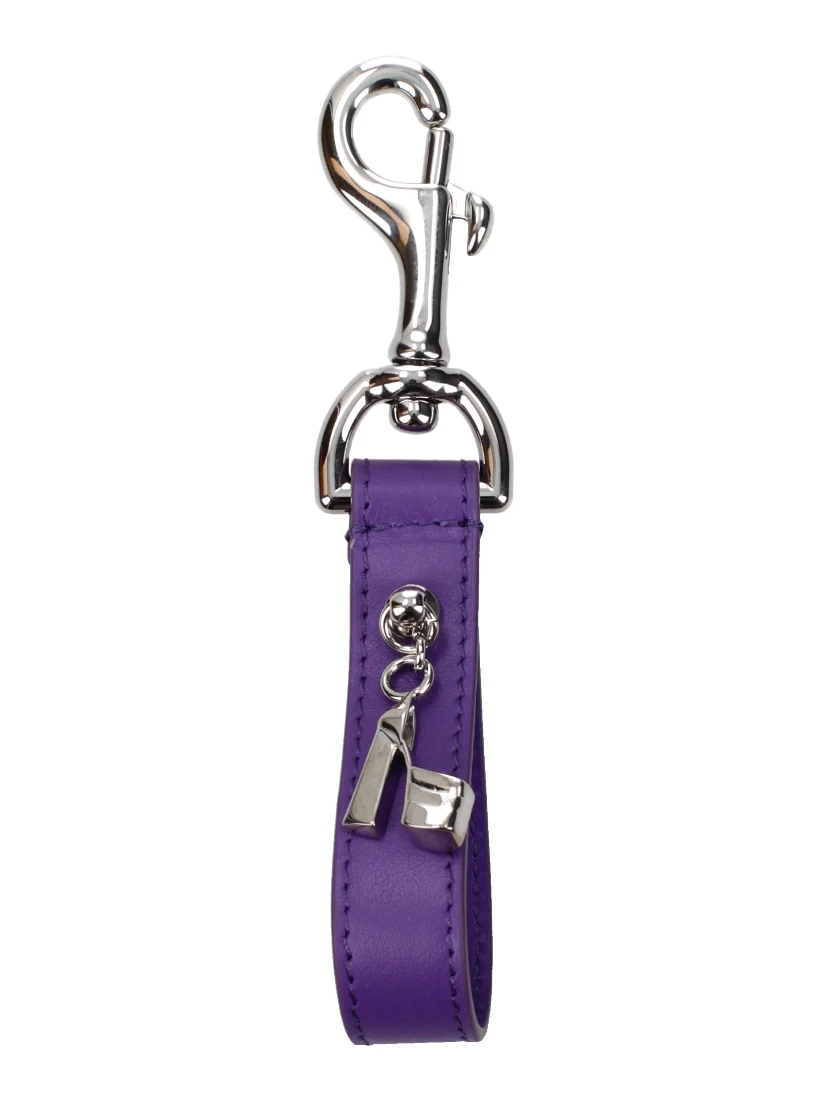 Purple Leather Keychain
