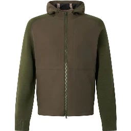 Bicolor Cotton Shell Jacket