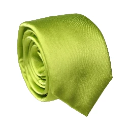 Neon Green Silk Satin Wide Adjustable Men Necktie Tie