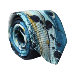 Multicolor Abstract Silk Adjustable Men Tied Necktie Tie