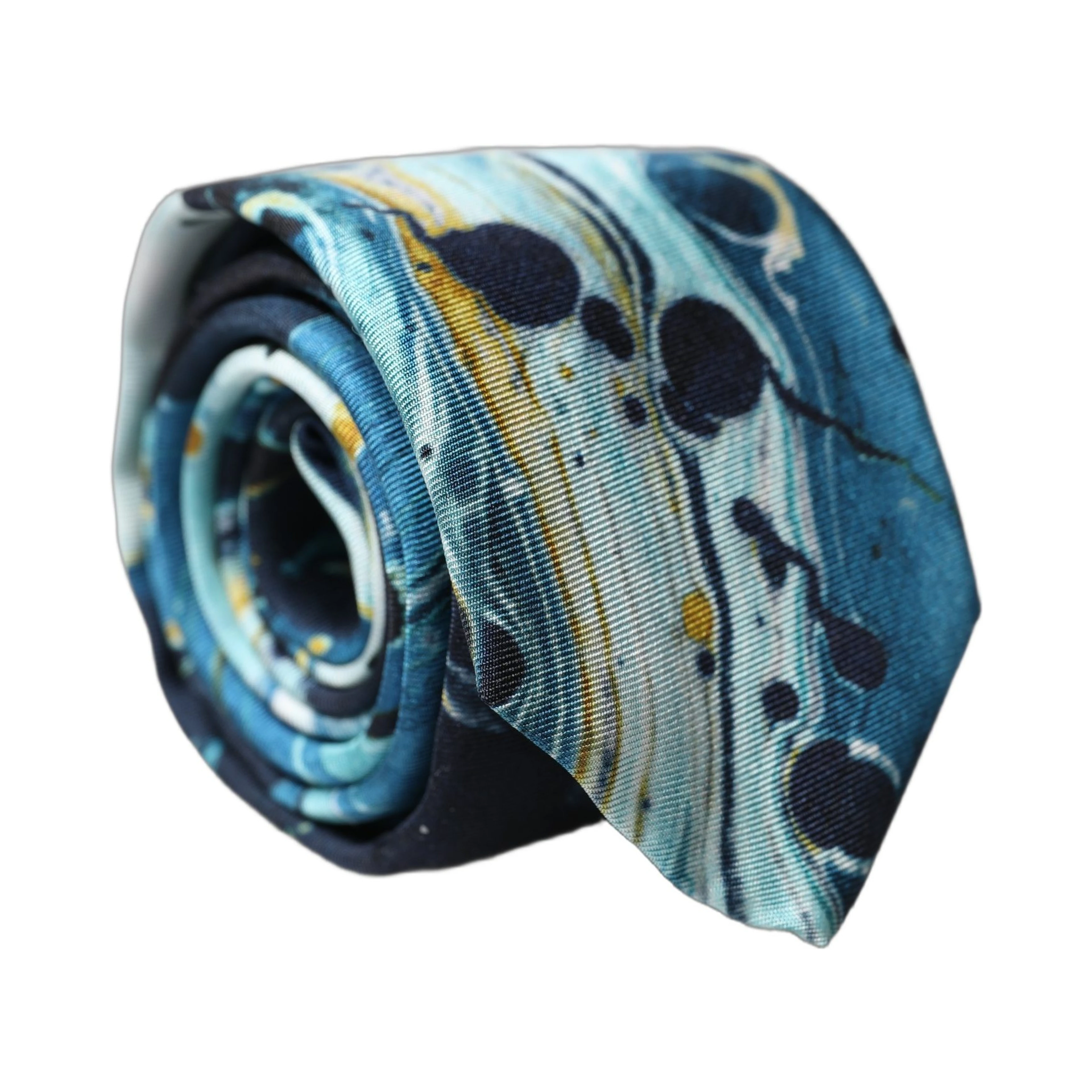 Multicolor Abstract Silk Adjustable Men Tied Necktie Tie