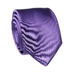 Purple Satin 100% Silk Adjustable Men Tied Necktie Tie