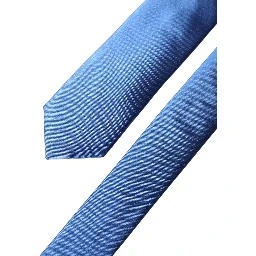 Blue Satin 100% Silk Adjustable Men Tied Necktie Tie