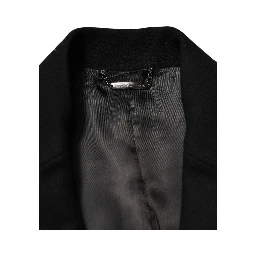 Black Heraldic Patch Single Breasted Jacket
