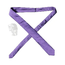 Purple Satin 100% Silk Adjustable Men Tied Necktie Tie