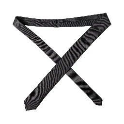 Black Solid 100% Silk Adjustable Men Tied Necktie Tie