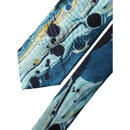 Multicolor Abstract Silk Adjustable Men Tied Necktie Tie