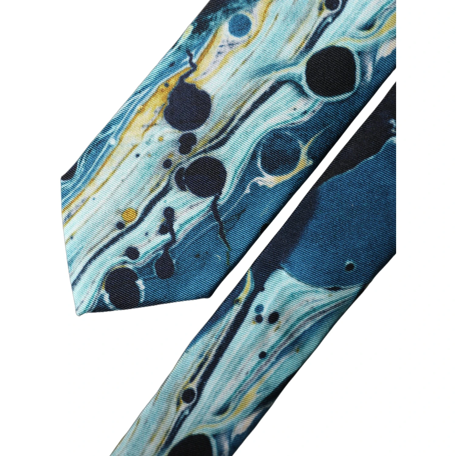 Multicolor Abstract Silk Adjustable Men Tied Necktie Tie