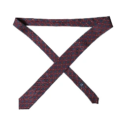 Blue Red Patterned 100% Silk Adjustable Men Necktie Tie