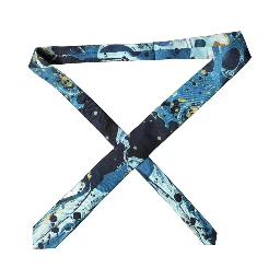 Multicolor Abstract Silk Adjustable Men Tied Necktie Tie