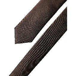 Brown Solid 100% Silk Adjustable Men Tied Necktie Tie
