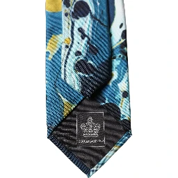Multicolor Abstract Silk Adjustable Men Tied Necktie Tie