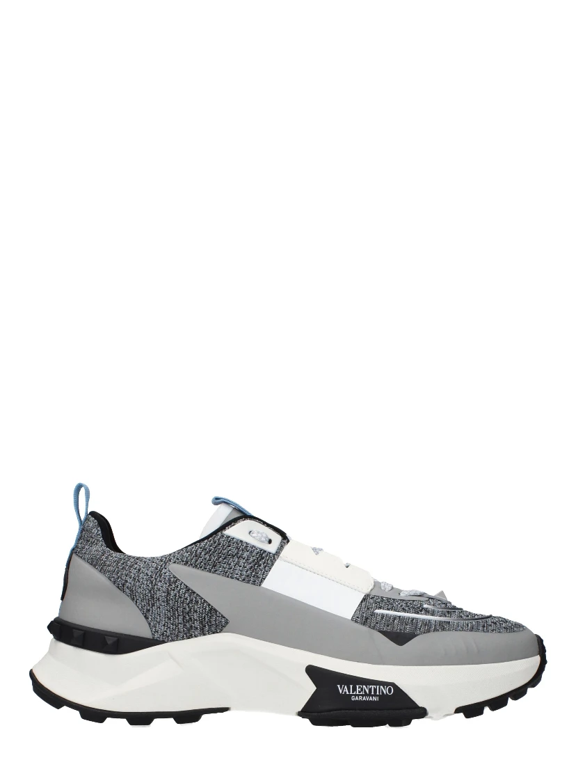 Gray Fabric Athletic Sneakers