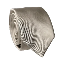 White Tattoo Floral Silk Adjustable Men Tied Necktie Tie