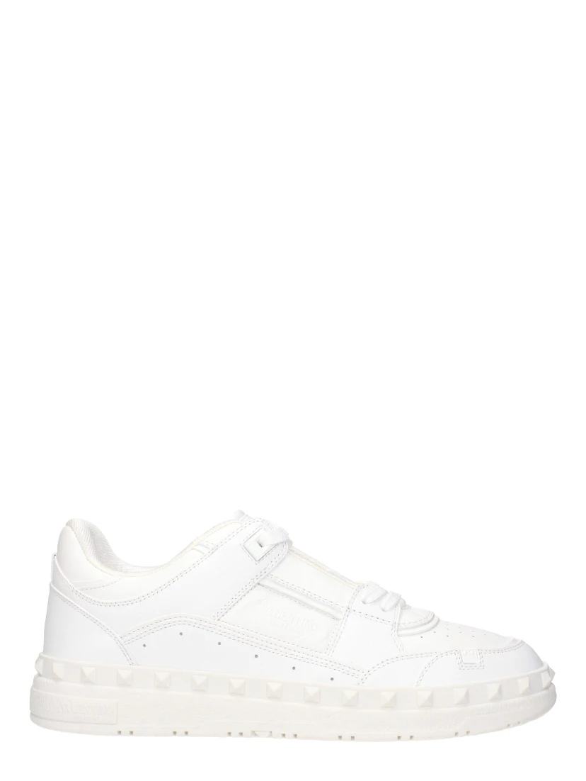 Blue Leather Sneakers