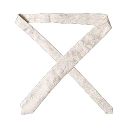 Off White Floral Silk Adjustable Men Tied Necktie Tie