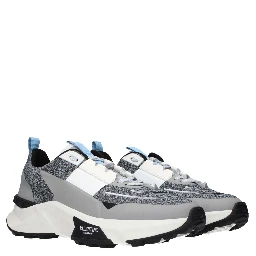 Gray Fabric Athletic Sneakers