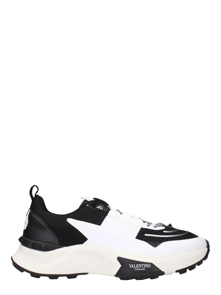 Black Fabric Athletic Sneakers