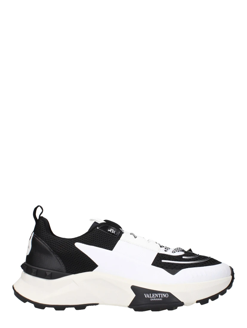 Black Fabric Athletic Sneakers
