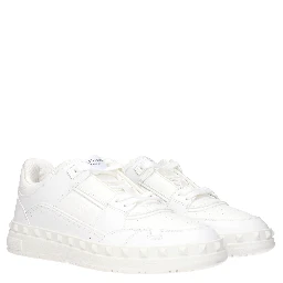 Blue Leather Sneakers
