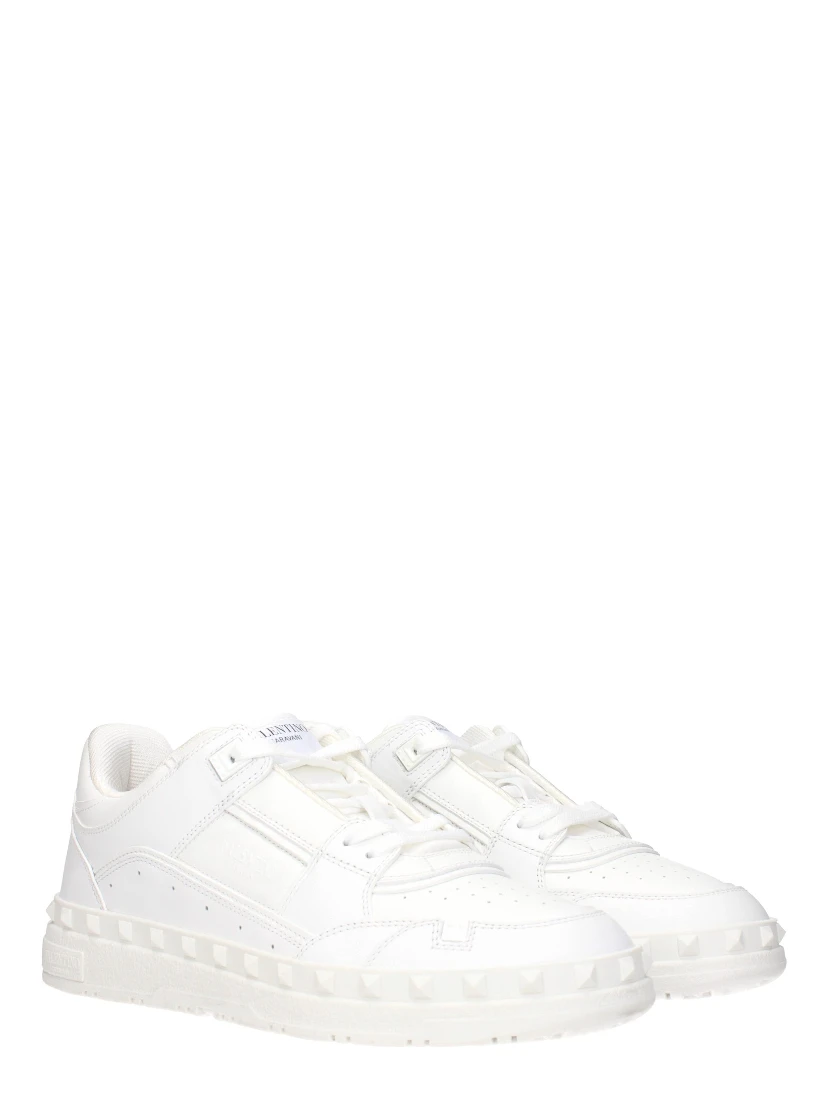 Blue Leather Sneakers