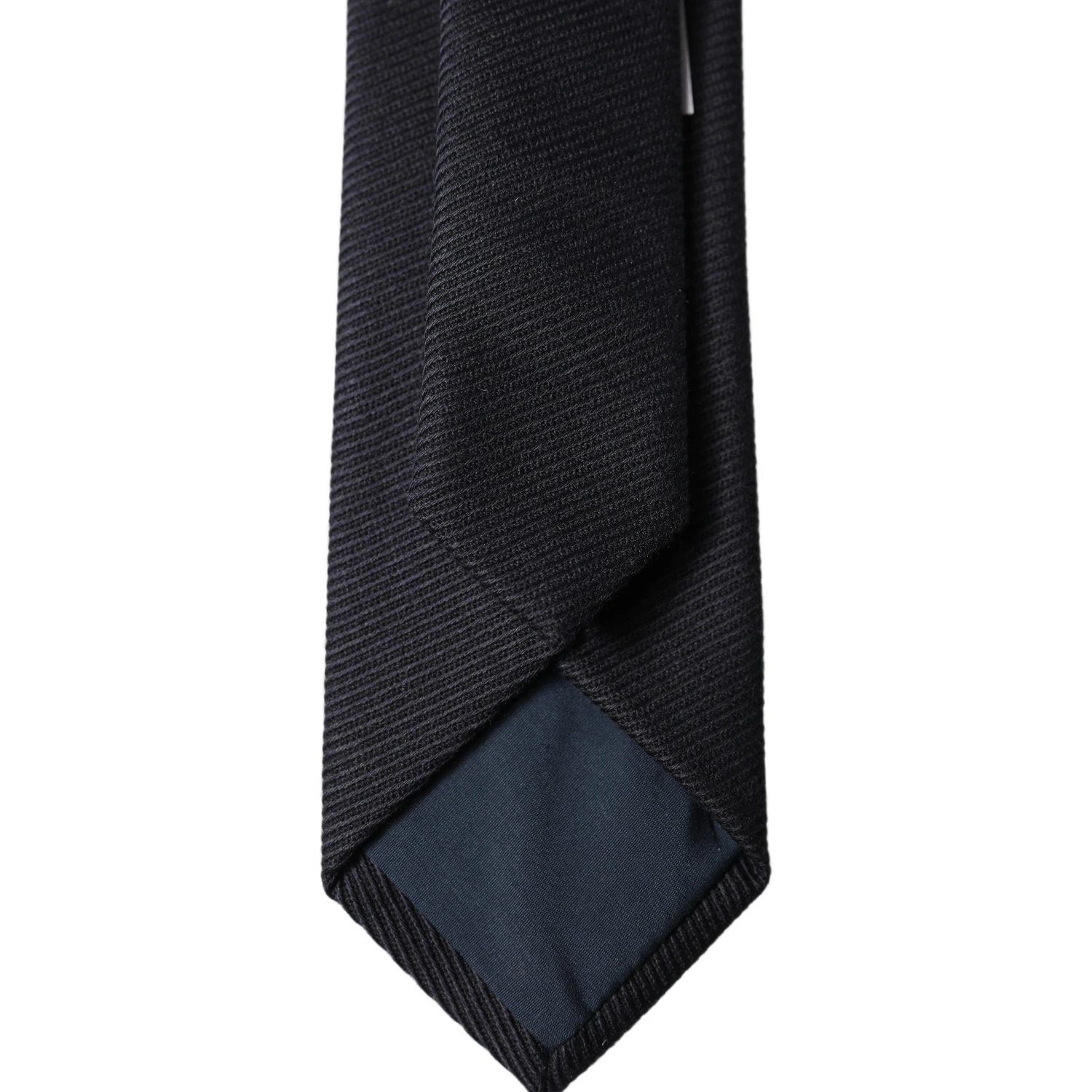 Black Solid 100% Silk Adjustable Men Tied Necktie Tie