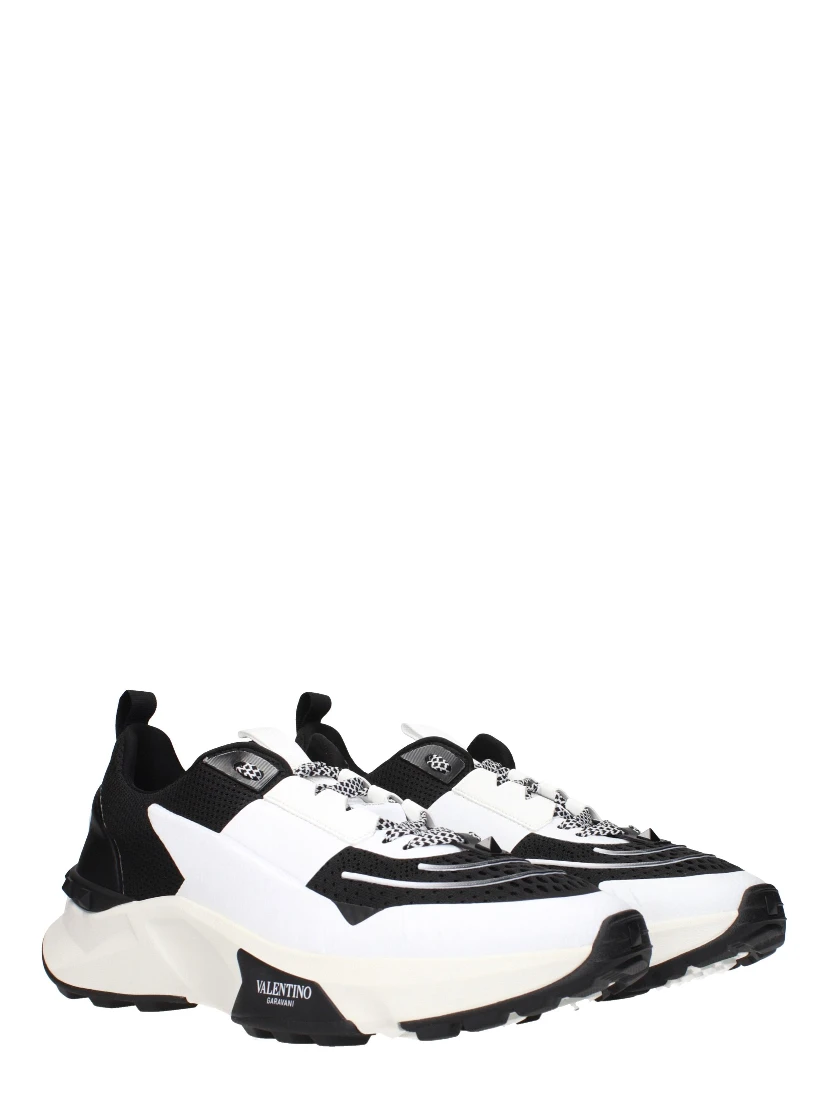 Black Fabric Athletic Sneakers