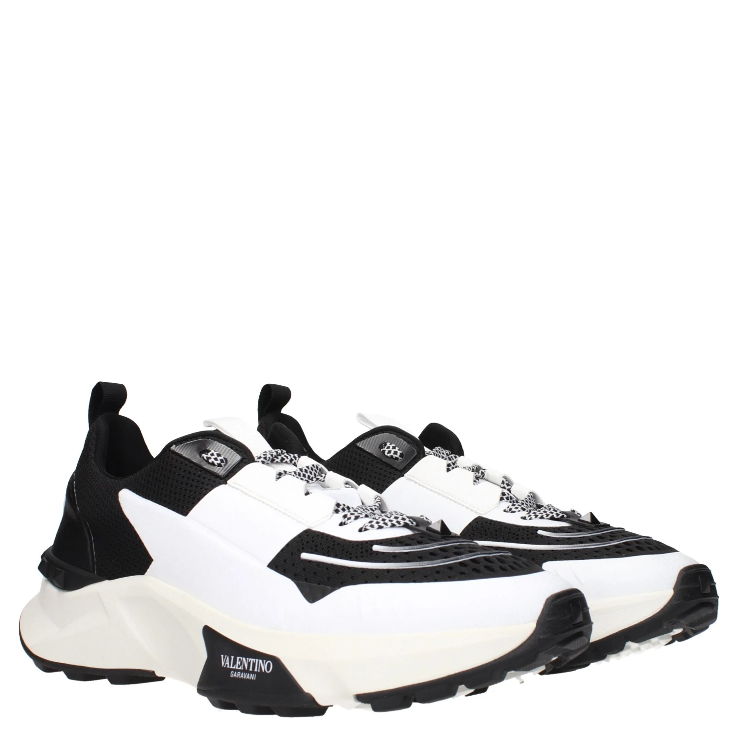 Black Fabric Athletic Sneakers