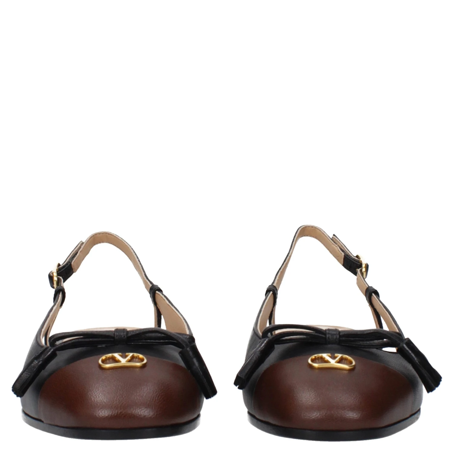 Black Leather Ballet Flats
