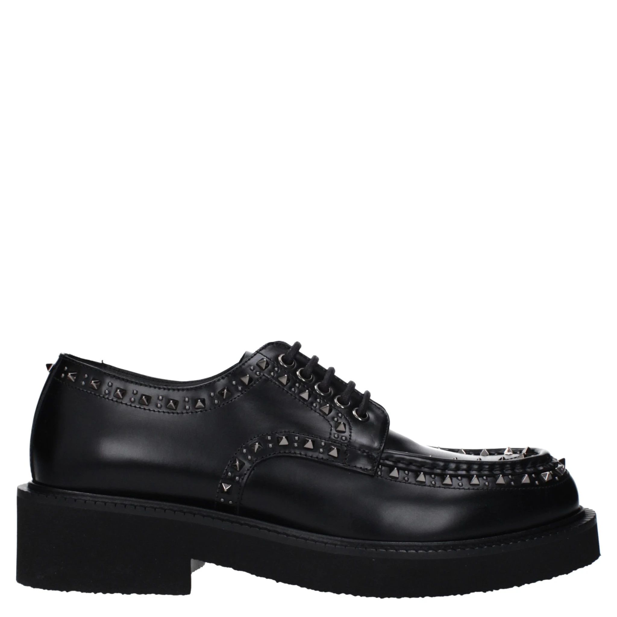 Black Leather Oxfords And Derbies