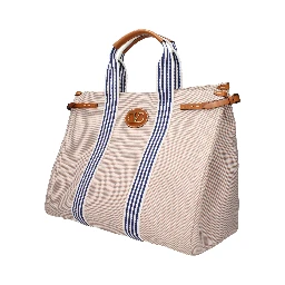 Beige Fabric Handbag