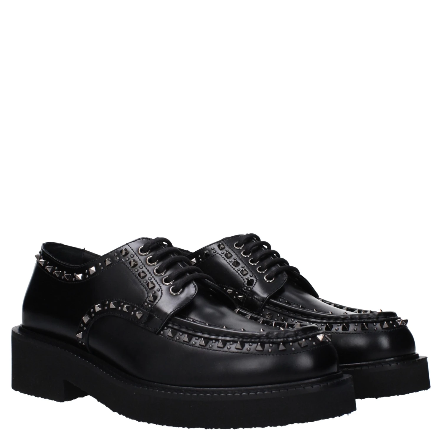 Black Leather Oxfords And Derbies