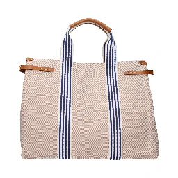 Beige Fabric Handbag