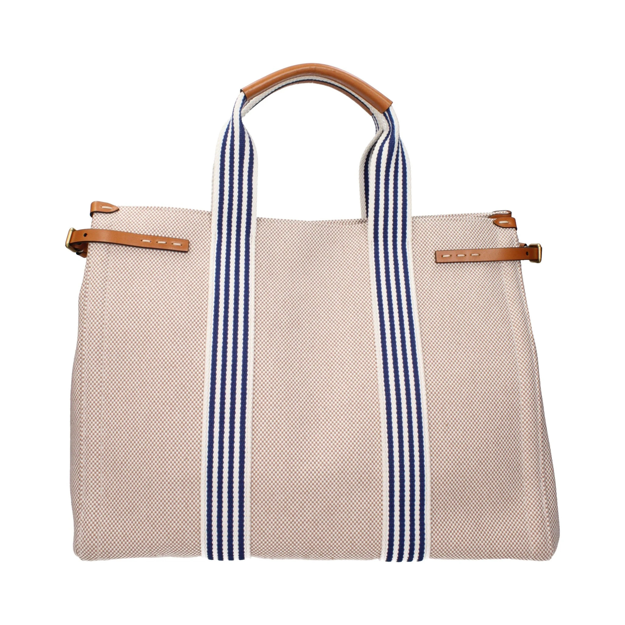 Beige Fabric Handbag