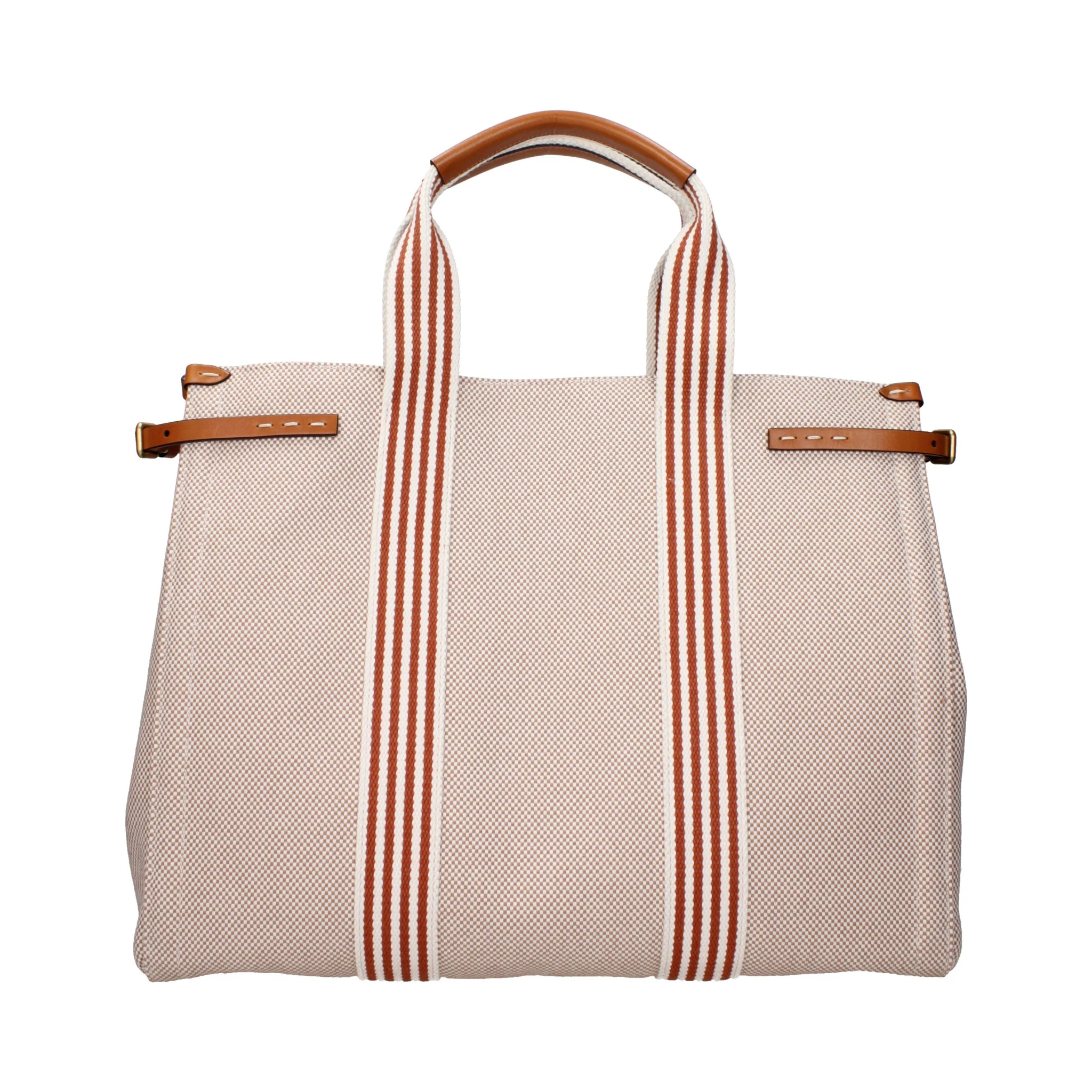Beige Fabric Handbag