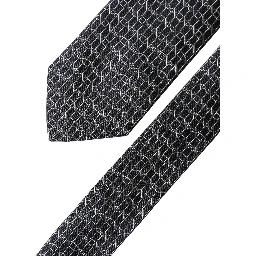 Black Geometric DG Silk Adjustable Men Tied Necktie Tie