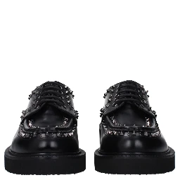 Black Leather Oxfords And Derbies