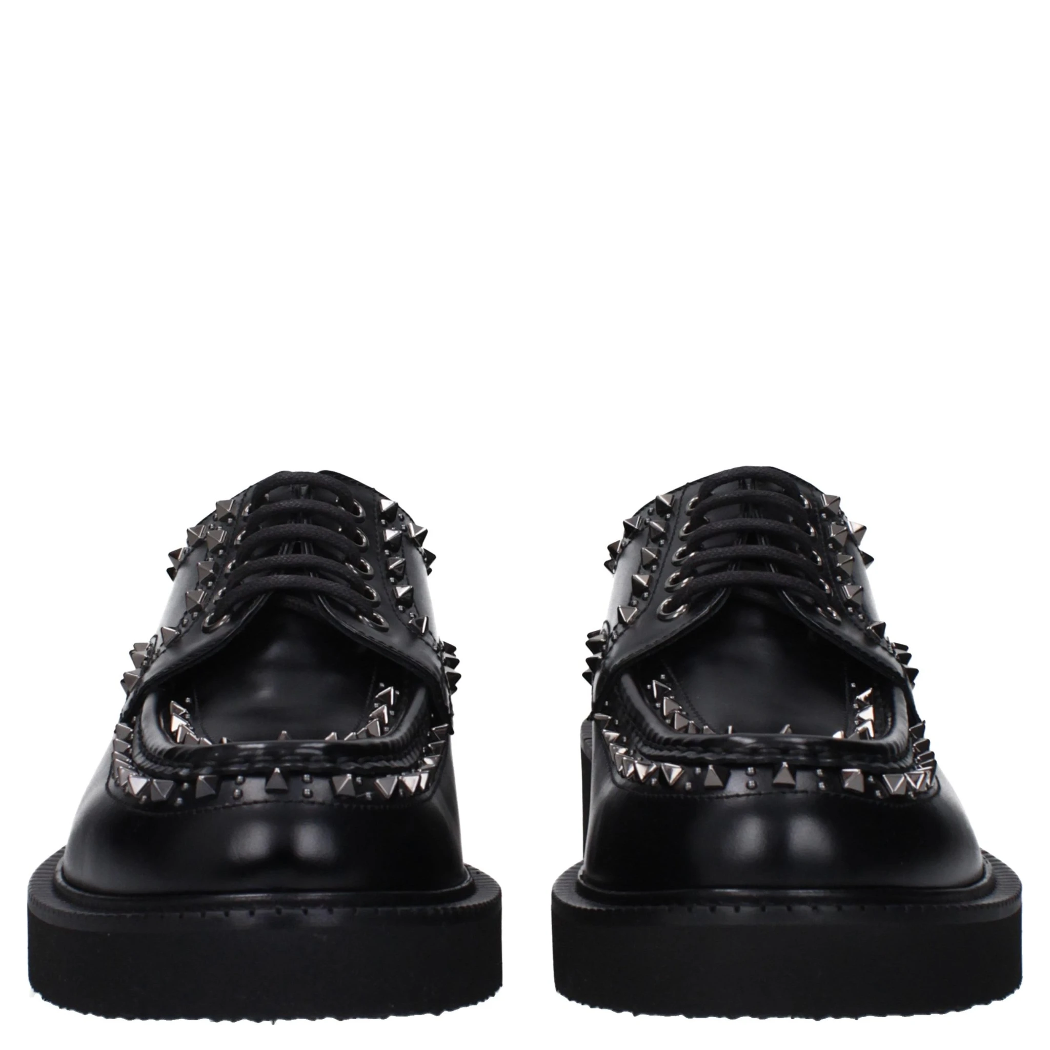 Black Leather Oxfords And Derbies