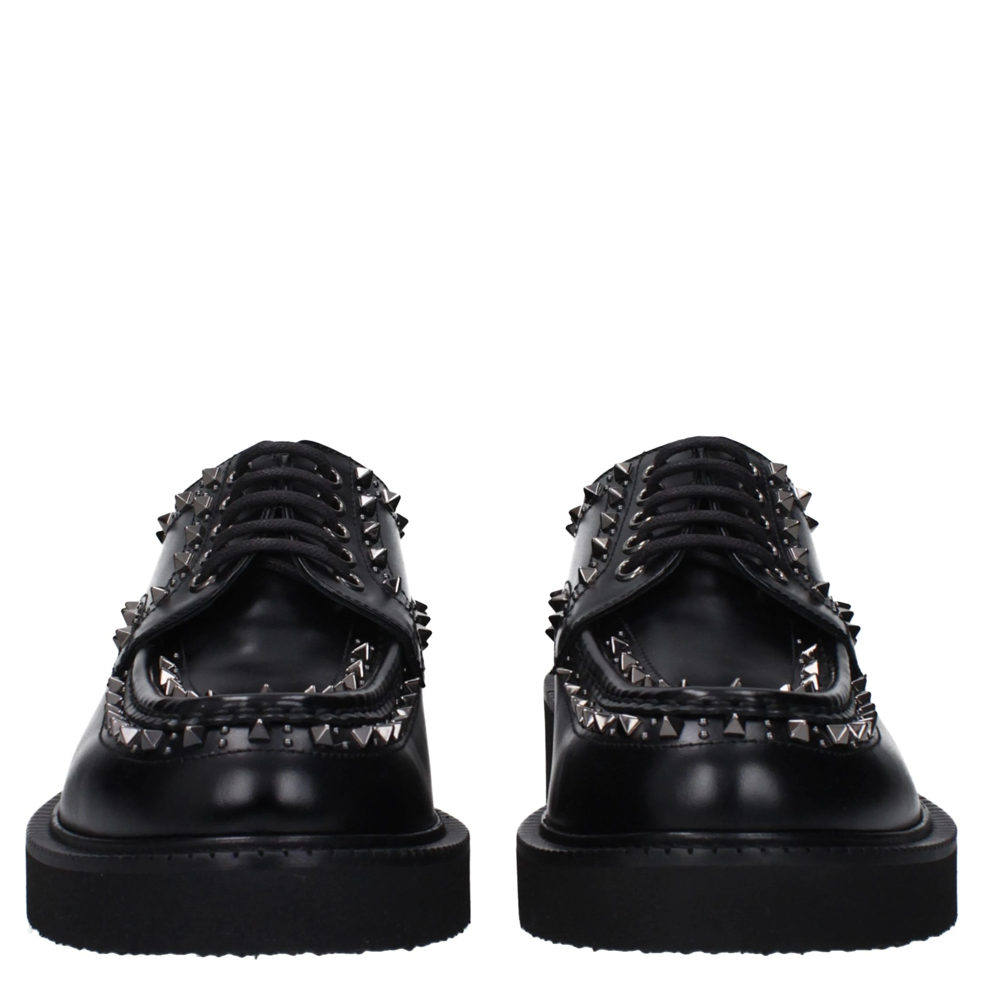 Black Leather Oxfords And Derbies